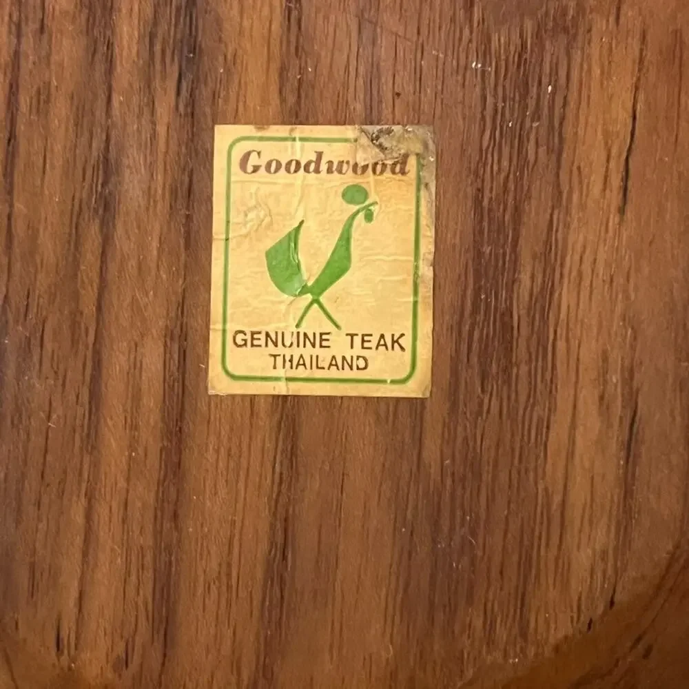 Goodwood Thailand Teak Wood Salad Bowl Set of 4 Mid Century Modern MCM